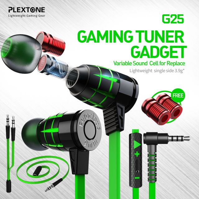 PLEXTONE G25 Super Bass Bullets Style Gaming In-Ear Earphone