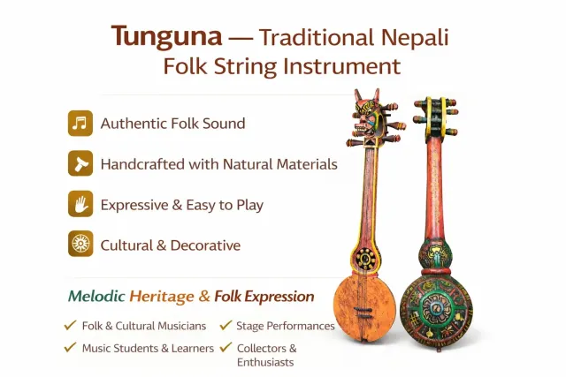 Tungna — Traditional Nepali Folk String Instrument