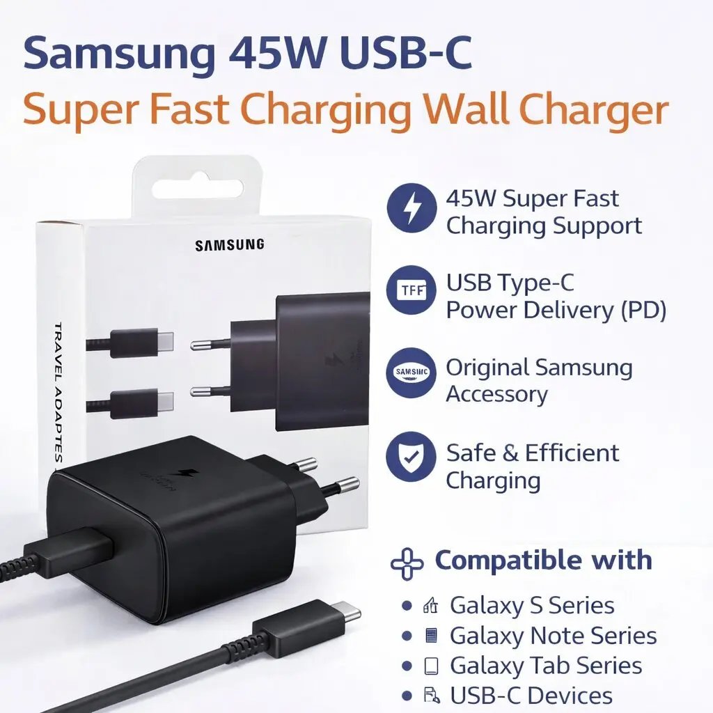 Samsung 45W USB-C Super Fast Charging Wall Charger