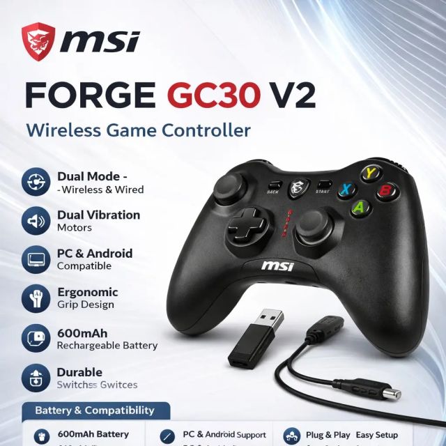 MSI FORGE GC30 V2 Wireless Game Controller