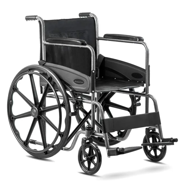 KosmoCare Dura Rexine Mag Wheel Regular Foldable Wheelchair